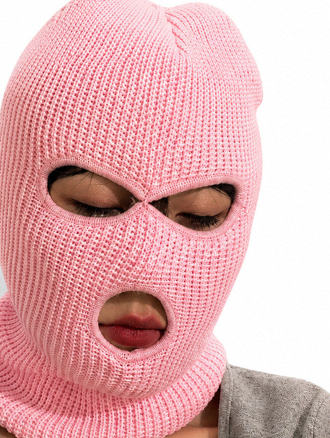 Cagoule de ski tricot brodée