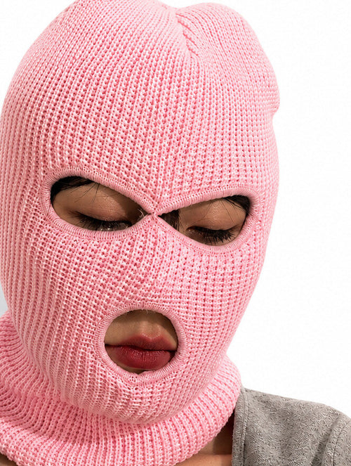Cagoule de ski tricot brodée