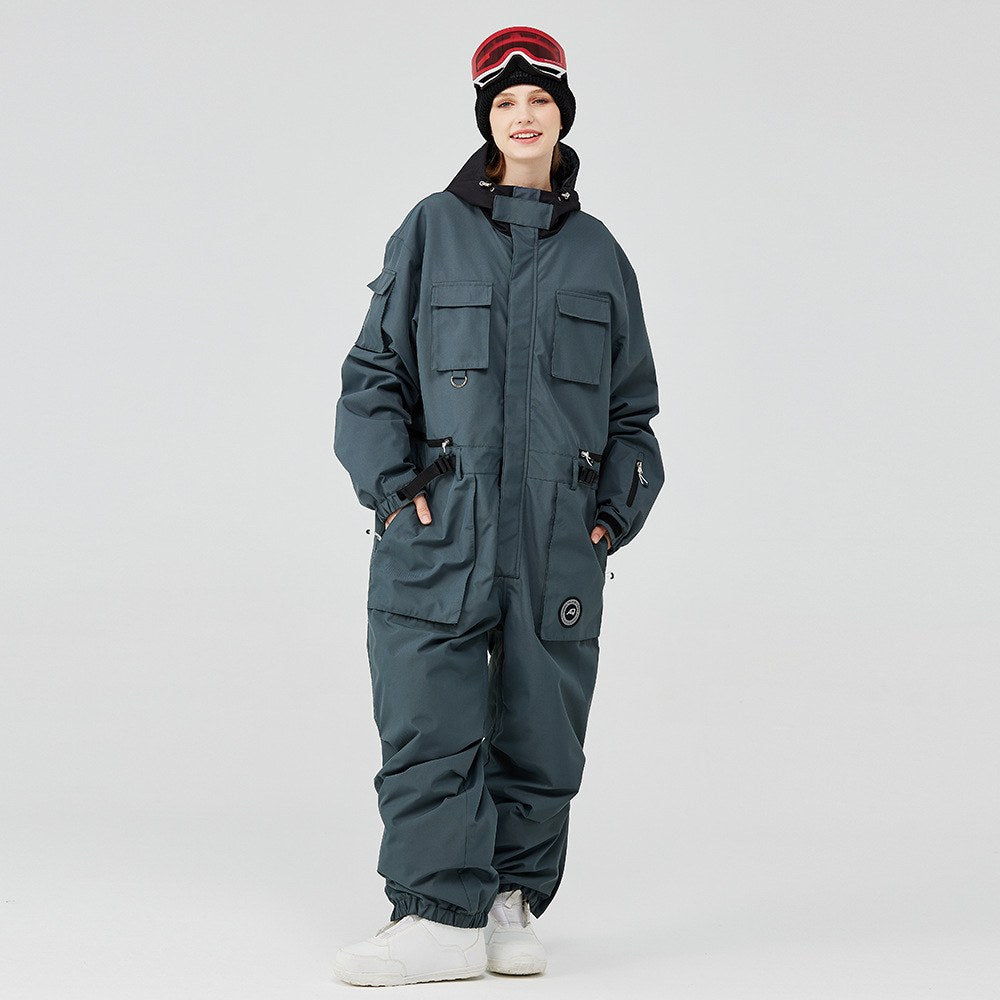Combinaison de ski homme gris bleu (photo 3)