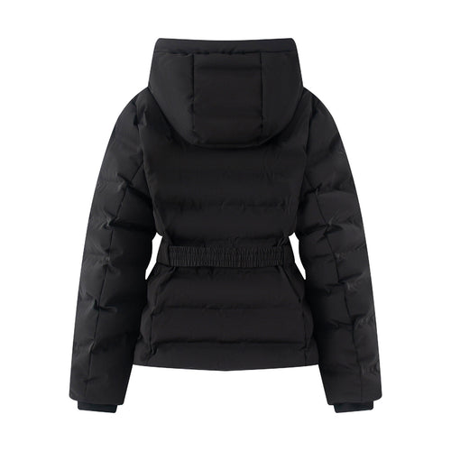 Doudoune ski femme courte ceinturée noire (photo 2)