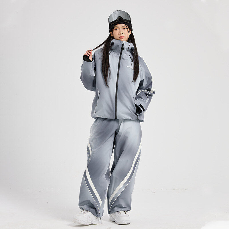 Ensemble de ski femme dégradé gris (photo 1)
