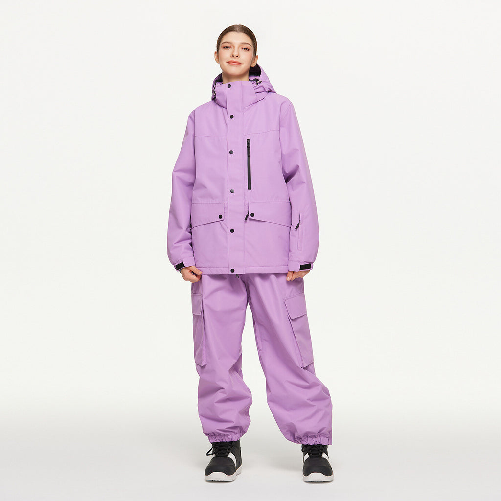 Ensemble de ski femme lilas coupe large (photo 1)