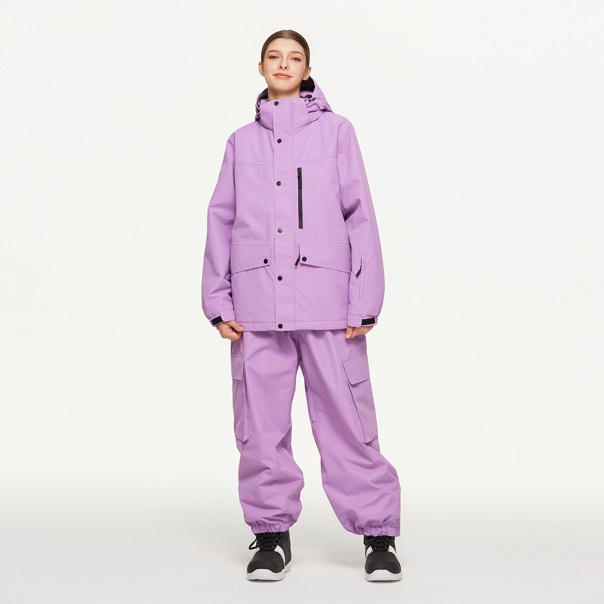 Ensemble de ski femme lilas coupe large (photo 1)