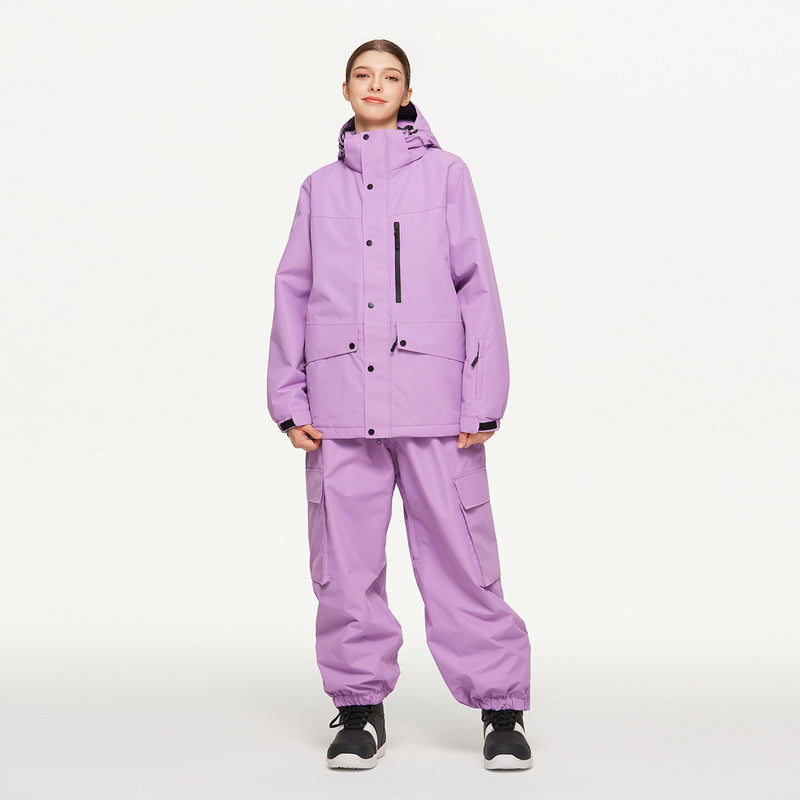 Ensemble de ski femme lilas coupe large (photo 1)