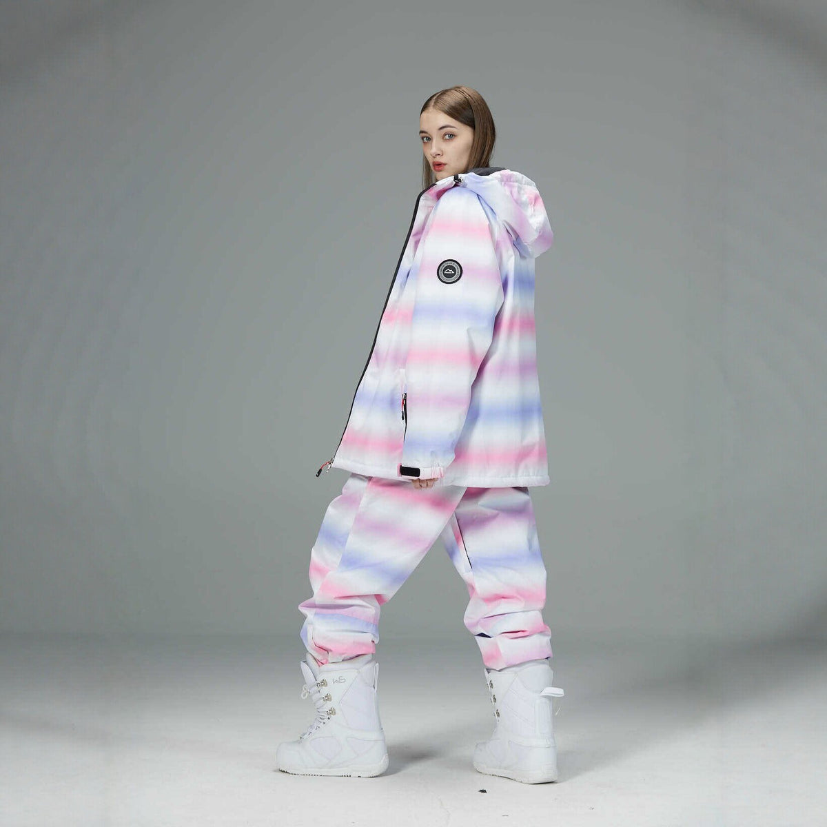 Ensemble de ski femme tie-dye pastel (photo 1)