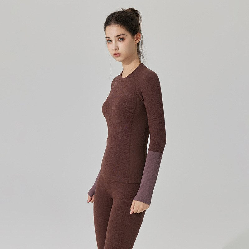 Ensemble thermique de ski femme chocolat (photo 1)