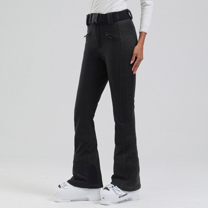 Pantalon de ski femme évasé noir (photo 1)