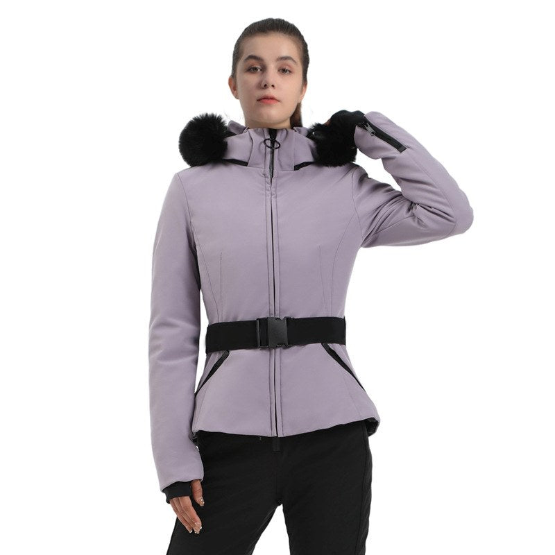 Veste de ski femme ajustée blanche (photo 4)