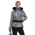 Veste de ski femme léopard ceinturée