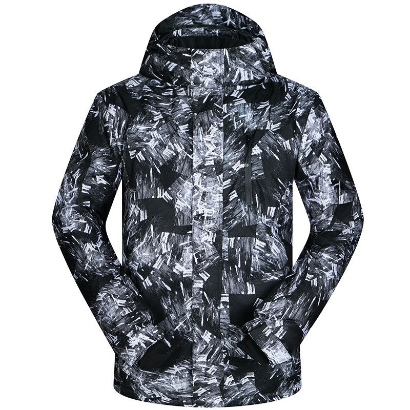 Veste de ski homme imprimée bleue (photo 3)